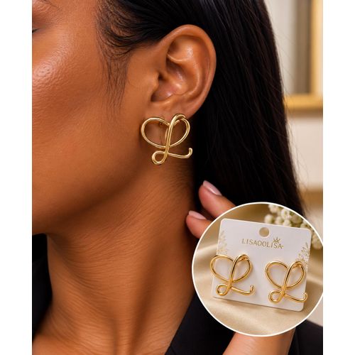 Fashion Women’s Gold Tone Statement Earrings