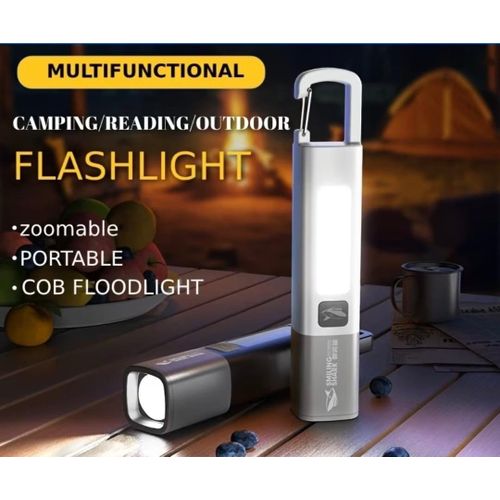 Generic Smiling Shark Rechargeable Zoomable Flashlight