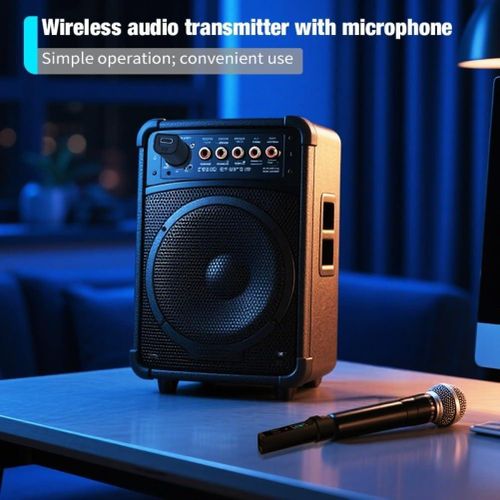 product_image_name-BOMGE-Wireless Microphone Transmitter Receiver 2.4Ghz,MicWireless System, Rechargeable Wireless Mic Adapter with 48V for Audio Mixer-3