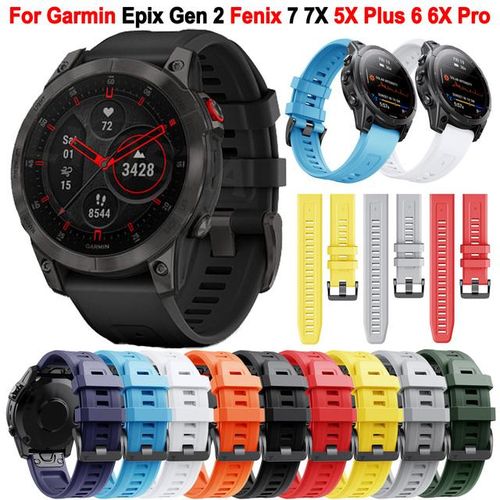 Generic Epix Gen 2 Silicone Watchband For Garmin Fenix 7x 7 6x 6