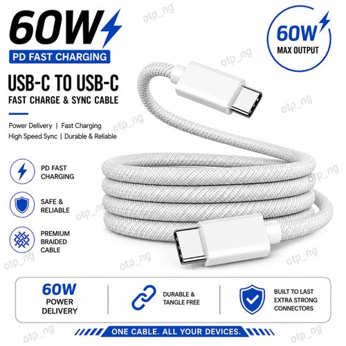 Generic Nylon Braided USB-C Fast Data Type-C To Type C Cablee For all Iphone, Android and all type c devices