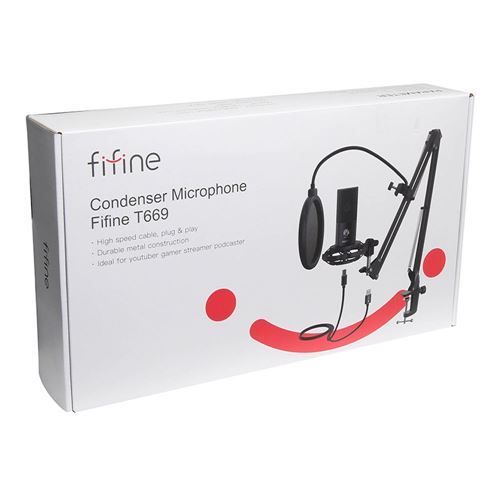 FIFINE T669 USB Microphone with Volume Dial & Home Studio Bundle