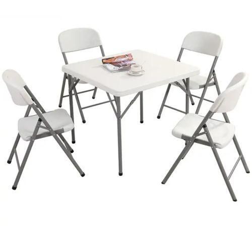 Generic Square 4 Feet Plastic Table With 4 Foldable Chair Jumia Nigeria