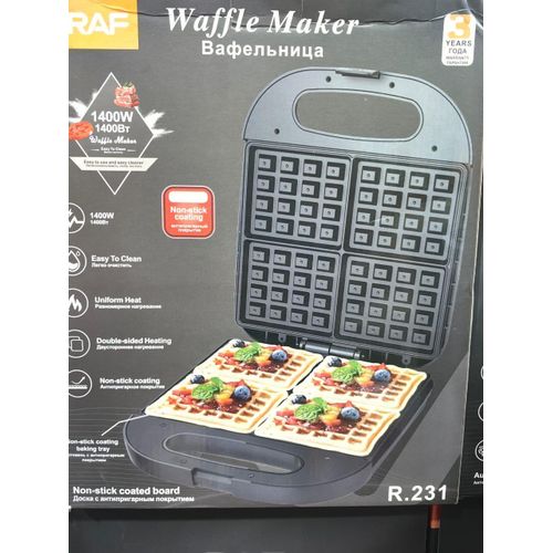RAF 4 Slice Electric Non-Stick Waffle Maker
