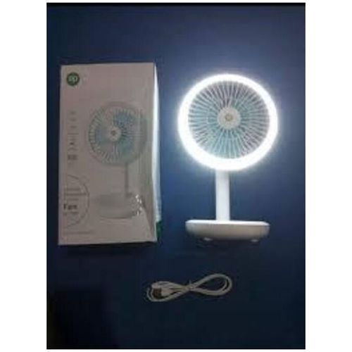 product_image_name-Generic-Dp Rechargeable Table Fan 4000mAh With LED LIGHT-3