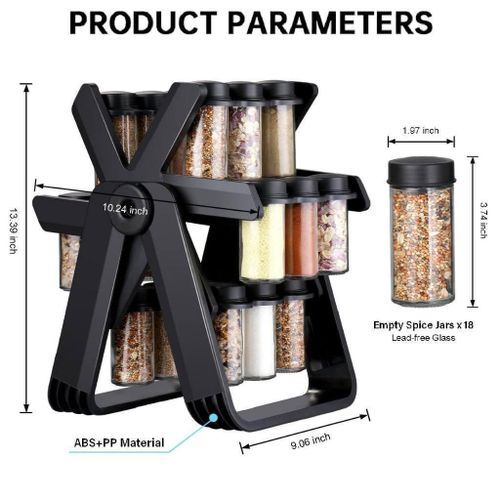 Generic 18 In 1 Spice JarsContainer Organizer / storage containers - spice container