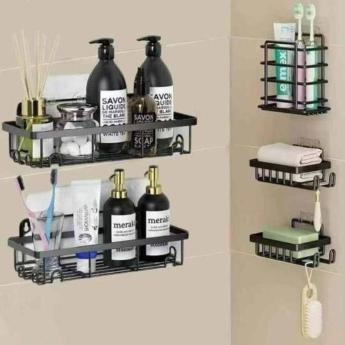Generic 5 in 1 bathroom Rack hanger /soap case /toothbrush holder