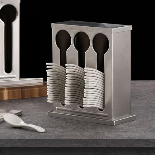Generic Table Cutlery Dispenser Spoon Storage Box For 3