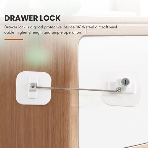 Fridge Lock,Refrigerator Locks,Freezer Lock with Key for Child Safety,Locks  to Lock Fridge and Cabinets-1Pack