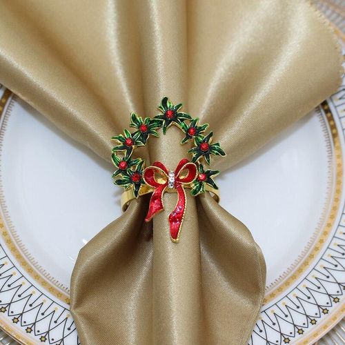Generic 6Pcs Christmas Napkin Rings Crystal Napkin Rings Holders for Christmas Dinning Wedding Receptions Thanksgiving and Home Kitchen Jumia Nigeria