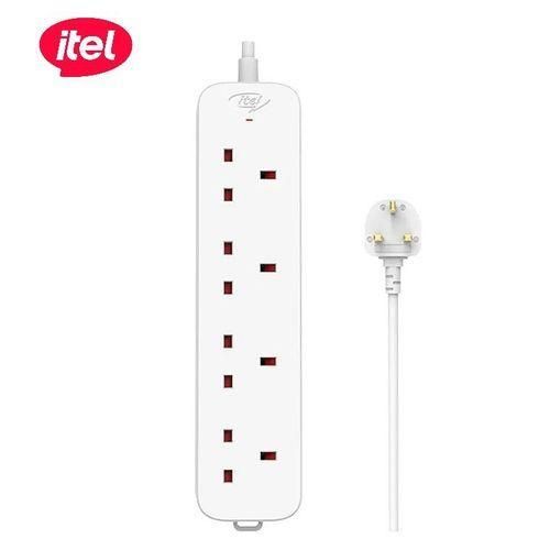 itel 4 Sockets 3 Metre Cable Power Strip UK Extension Box ISU-2430L