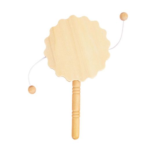 Details of Wooden Rattle Toy Unfinished Creative Unpainted DIY