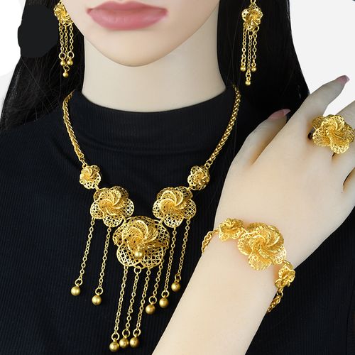 Dubai Gold Plated Necklace Jewelry Women's Fashion Chain Necklace