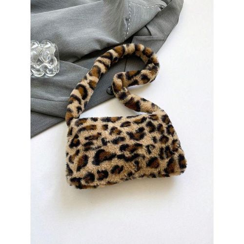 Generic Fashionable Fluffy Crossbody Women Casual Fuzzy Shoulder Handbag Trendy Cheetah Print Bag For Jumia Nigeria