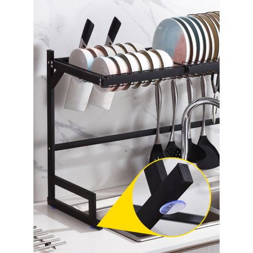 Shop GENERIC Wall Mounted Dish Drying Rack, Black