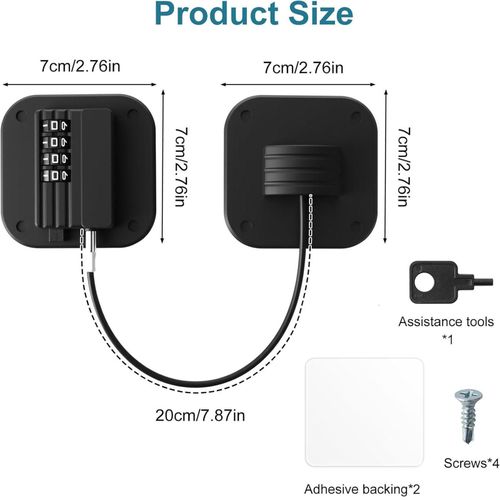 Generic Combination Fridge Lock for Child Safety, Refrigerator & Freezer Lock - image 2
