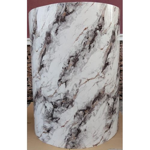 Generic Luxury PVC Marble Wall Sheet (White & Grey Marble Finish)(4ft x 9.5ft)
