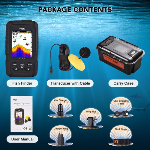 Sonar Kayak Transducer Depth Finder Portable Wireless Fishing