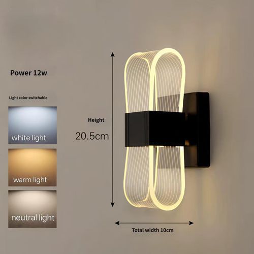Generic modern 12W LED decorative wall sconce - image 2