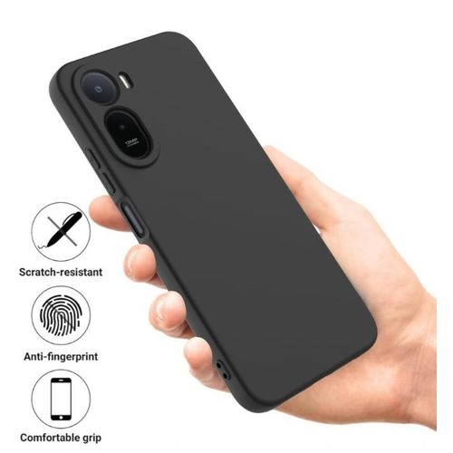 Generic Silicon back case for REDMi a7 pro - black
