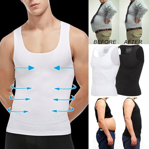 Mens Athletic Tank Top - Slimming Body Shaper Tank Top, Abs