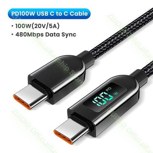 Usb C Cable 100w Display, Cable Usb Type C Display