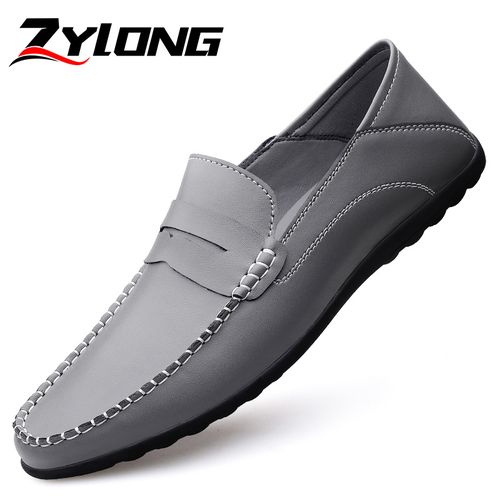Leather Loafers Men Casual Shoes Moccasins Slip on Flats Fashion Driving  Shoes