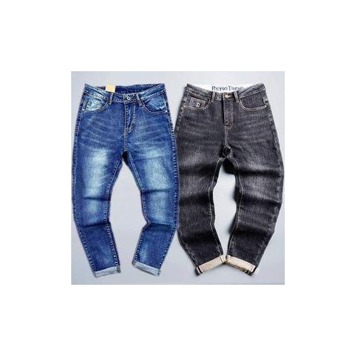 Fashion ORIGINAL Elastic Jeans For Guys-Black And Blue