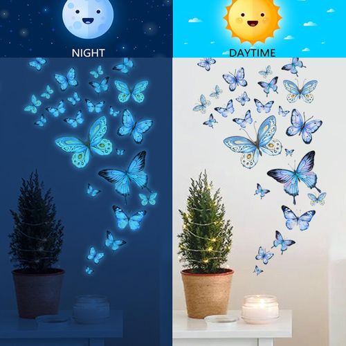 Generic Glow in the Dark Butterfly Wall Stickers – Luminous 3D Room Decor - image 3