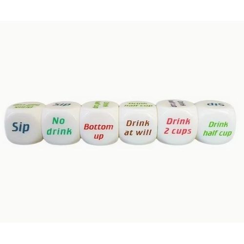 No Bands 1pc Fun Drinking Game Dice Six Sided Interactive Party Toy - image 4