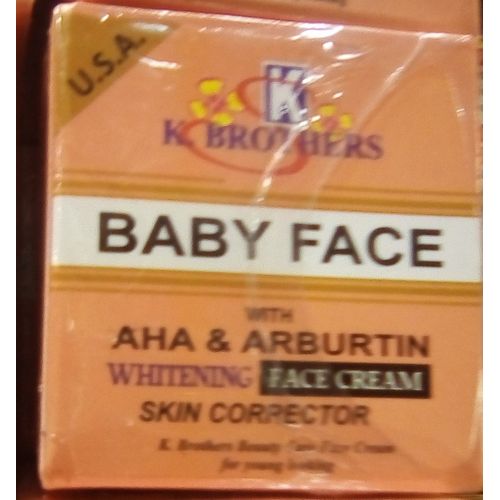 K Brothers Baby Face With AHA + Arbutin Whitening Corrector Face Cream