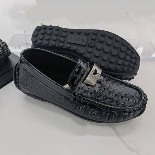 Childrens black loafers outlet