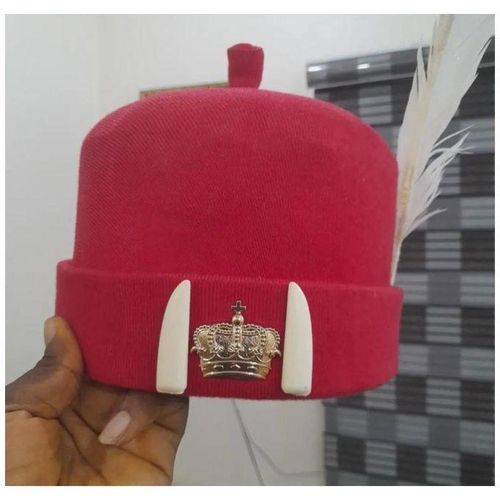product_image_name-Fashion-DESIGNED LUXURY RED CAP CHIEFTAINCY FOR IGBO MEN TRADITION-1