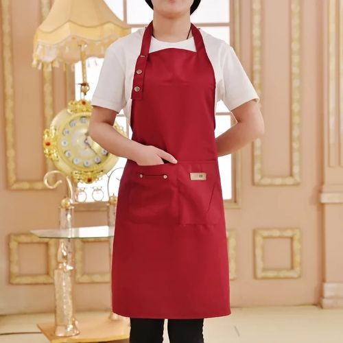 Generic 1 Pcs Waterproof Apron Woman's Solid Color Cooking Men