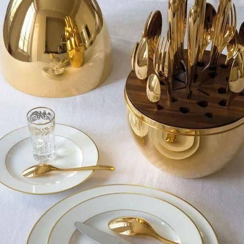 product_image_name-Generic-24pcs Golden Cutleries Egg Shape Cutlery Set.-3