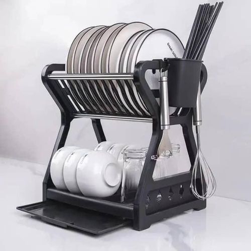 product_image_name-Generic-1 Pc  Unique Two steps Dish Rack ( plates and others not Inclusive)-1