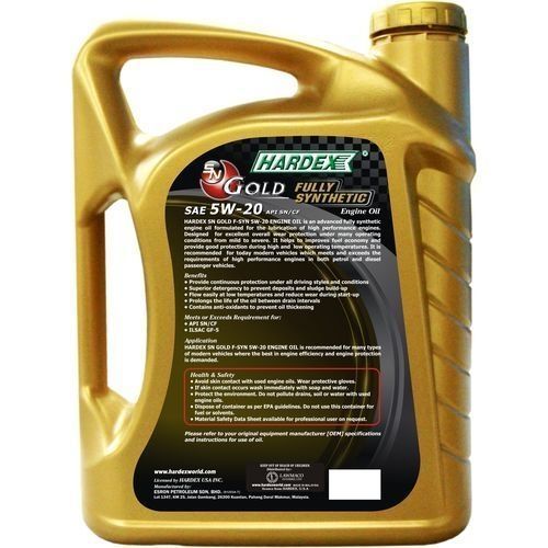 Hardex SAE 5W-20 SN Fully Synthetic Engine Oil (5 Litres) - image 2