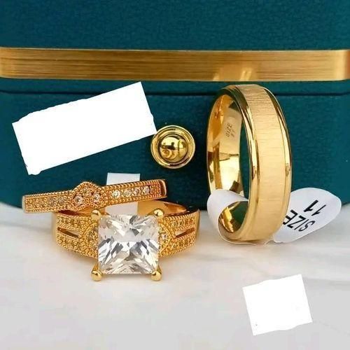 product_image_name-Fashion-Infinite Love Gold Wedding Ring Set (Non Fading) --1