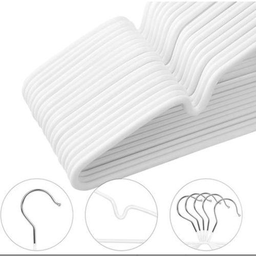 Generic Non Slip Rubber Coated Metal Hanger(10PCS) - White - image 2
