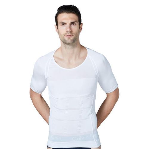 Mens Body Shaper Belly Chest Compression Shirt Slimming Tank Top