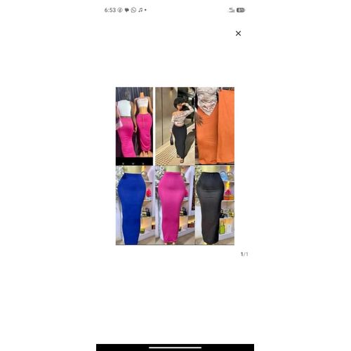 product_image_name-Fashion-Ladies Maxi Skirt Multicolor 1pic-1