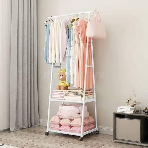 Generic Single Pole Rack Cloth Hanger With Wheels