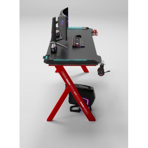 product_image_name-Generic-Modern R Shaped RGB Led Lights Gaming Table 1.2Mtr (Black/Red)-3