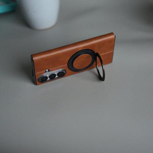Generic Samsung Galaxy Z fold 7 luxury Leather MagSafe Ring Stand Case - image 2
