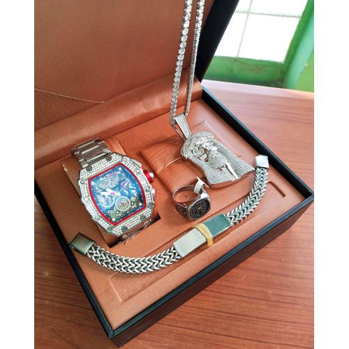 TEMEITE Long Lasting Chronograph Big Men Wrist Watch Rugged Necklace Ring Bracelet Jumia Nigeria