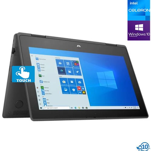 Hp  ProBook 11 X360- TOUCH- 512GB SSD/4GB RAM-Intel CELERON QUAD CORE WIN10 Pro +Mouse &USB Light