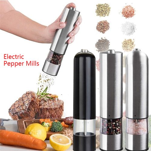 Automatic Salt Pepper Grinder Set Electric Ceramic Mill For Herb