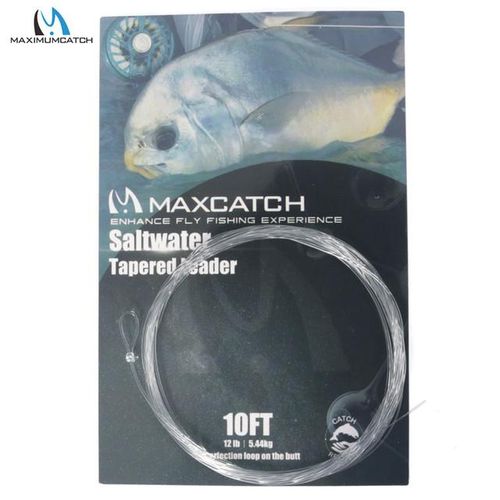 Generic Maximumcatch 6pc 10-30lb Saltwater Tapered Leader 10ft Fly Fishing Leader  Line With Loops Clear Color Fishing Cord