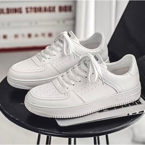 product_image_name-Fashion-Men's Trendy Sneakers - White-1