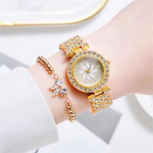 Fashion Women's Diamond Full Sky Star Watch+Bracelet | Jumia Nigeria